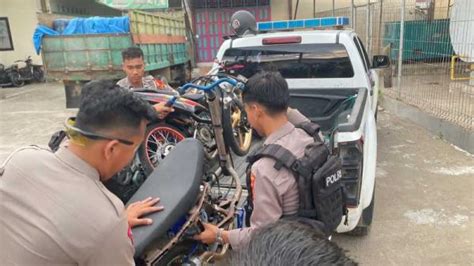 Balap Liar Di Arteri 4 Motor Pelaku Dikandangkan Polisi Mamuju