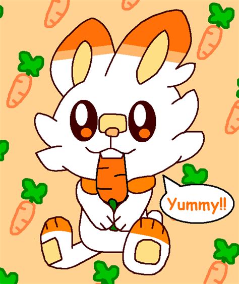 Scorbunny Eating Carrot By Cuddlesnam On Deviantart