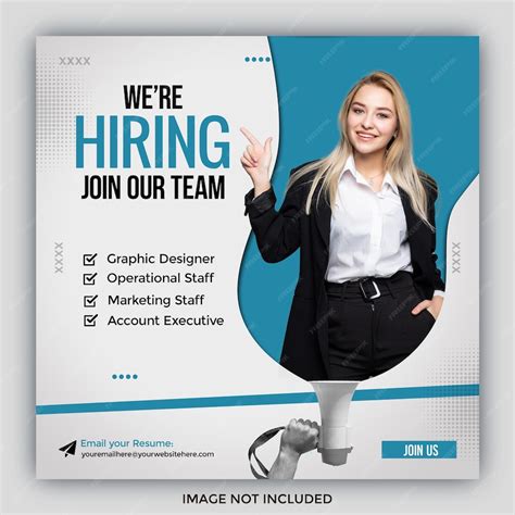 Premium Psd We Are Hiring Poster Job Vacancy Square Banner Or Social