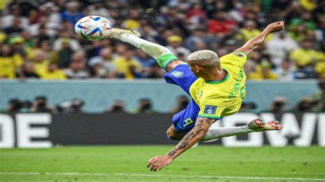 Fifa World Cup Brazil S Richarlison Scores Off Stunning Bicycle