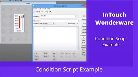 InTouch SCADA Condition Script Tutorial For Beginners YouTube