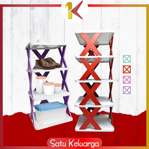 Jual Sk C Rak Sepatu Susun Tingkat Multifungsi Model Zigzag