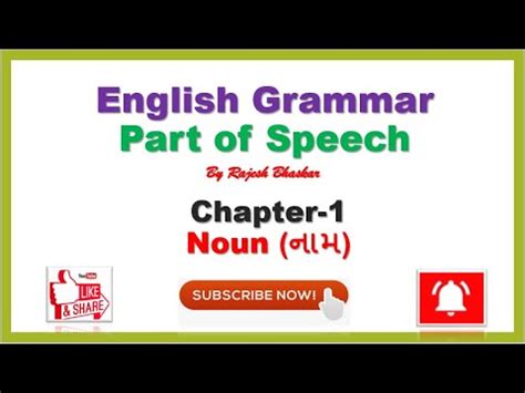 ઇગલશ ગરમર English Grammar in Gujarati Chapter 1 Parts of