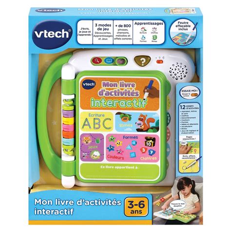 Jeu Ducatif Vtech Mon Livre D Activit S Interactif Livre Interactif