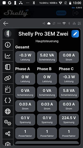 App Shelly Pro 3EM Erste Leistungsanzeige 16 Tueftler Und Heimwerker De