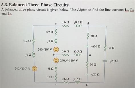 Solved A3 Balanced Three Phase Circuits A Balanced