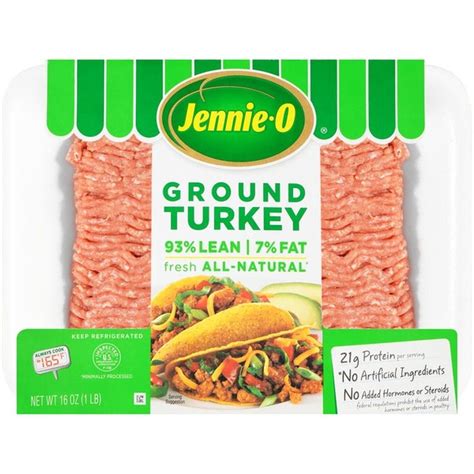 Jennie O Fresh All Natural 93 Lean 7 Fat Ground Turkey 16 Oz From Publix Instacart