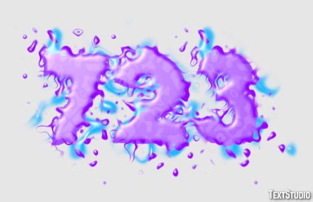 723 Text Effect and Logo Design Number