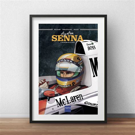 Quadro Ayrton Senna Corrida Carro Poster Placa Decoração Elo7