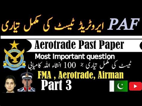 Paf Aero Trade Test Preparation 2024 Aero Trade In Paf Test