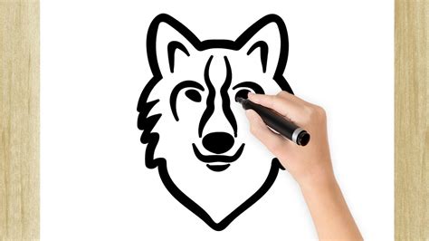 COMO DIBUJAR UN LOBO SUPER FÁCIL