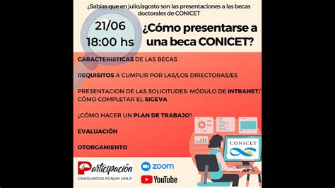 Charla Becas CONICET Parte 1 YouTube