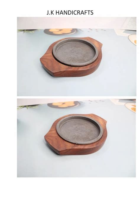 Sizzler Plate Set With Wooden Base At Rs Piece Veg Sizzler Plate