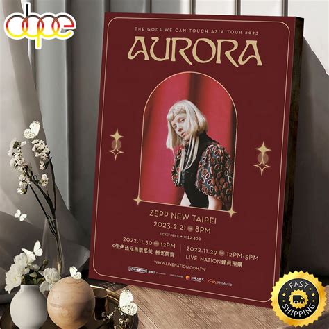 AURORA The Gods We Can Touch Asia Tour 2023 Taipei Poster Canvas ...