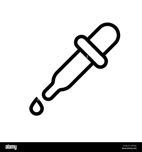 Dropper Picker Lab Vector Icon Eye Drop Paint Eyedropper Design Color