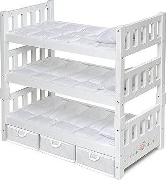 Amazon Badger Basket 1 2 3 Convertible Doll Bunk Bed With Bedding