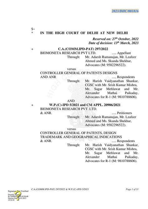 Ajay Amitabh Suman Biomoneta Research Pvt Ltd Vs Controller Of