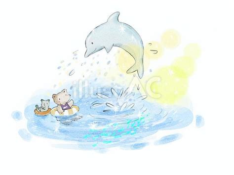 Free Vectors | Watercolor illustration of animals swimming in the sea ...