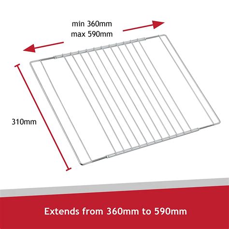 Spares Go Adjustable Extendable Oven Cooker Shelf With Locking Nuts For