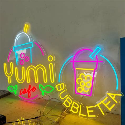 Milk Tea Boba Juicy Bubble Tea Neon Sign Custom Light Sign Logo Led