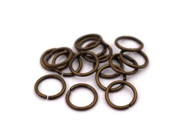 Brass Open Jump Rings X Mm Antique Bronze Tone Plated Brass Open