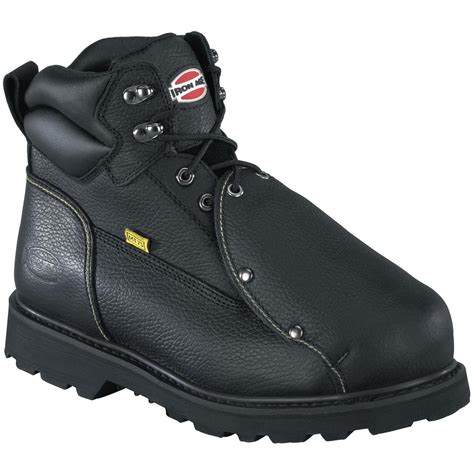 Men S Iron Age® 6 Ground Breaker Steel Toe Met Guard Work Boots Black 580271 Work Boots At