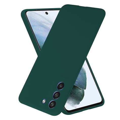 Samsung Galaxy S21 FE Hülle Silikon (Dunkelgrün) - Huellen-shop.de