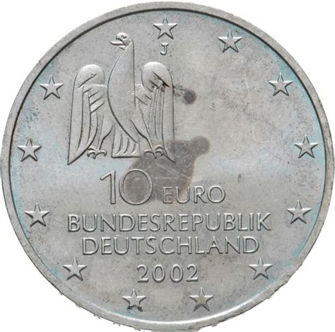 Монета Германия 10 евро 2002 "Художественная выставка "Documenta Kassel ...
