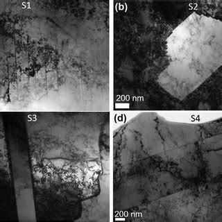 Dark Field Tem Micrographs Showing Low Dislocation Density Along The