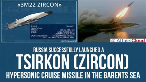 Russia Successfully Test Fires Tsirkon Hypersonic Cruise Missile