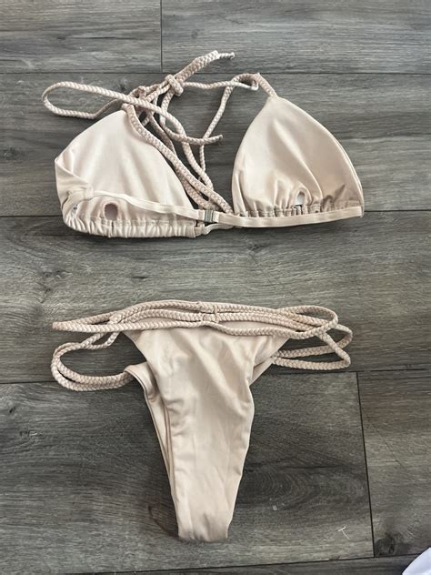 Two Piece Women S Tan Size S Cute Bikini Swimsuit Bathing Suit Short