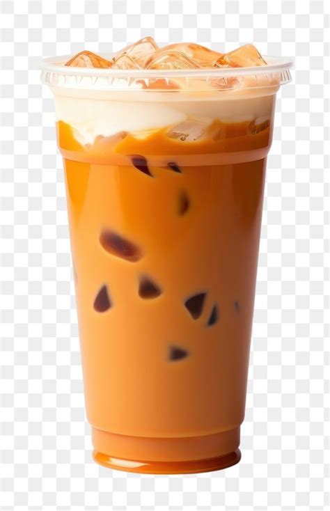thai tea drink   plastic cup thai tea  cup thai iced tea png
