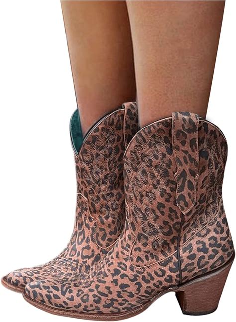 Botas Vaqueras Para Mujer A La Moda De Media Pantorrilla Botas