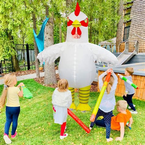 Seeds Of Light Inflatable Chicken Costume Adult Funny Halloween