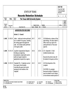 Fillable Online Tamus Request And Authorization For Records Disposal Or