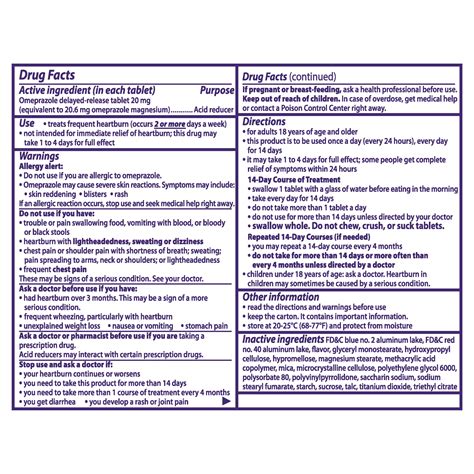 Prilosec Otc Heartburn Relief Over The Counter Medicine Acid Reducer