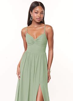 Dusty Sage Azazie Zeya Bridesmaid Dresses Azazie