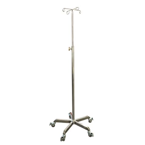 Stainless Steel Iv Stand Four Hook Pacific Medical