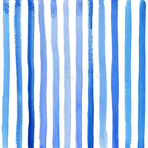 Blue Stripes On A White Background Watercolor Striped Background Blue