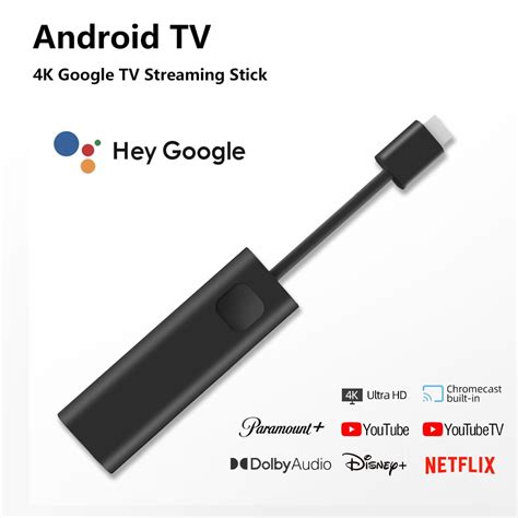 Android TV Stick, 4K HD Streaming Device with Google Chromecast, HDMI ...