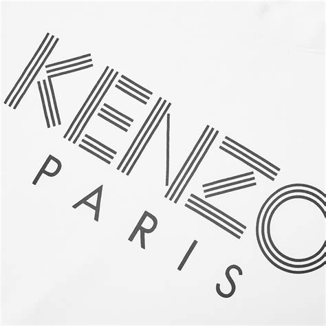 Kenzo Classic Paris Logo Tee White End Uk