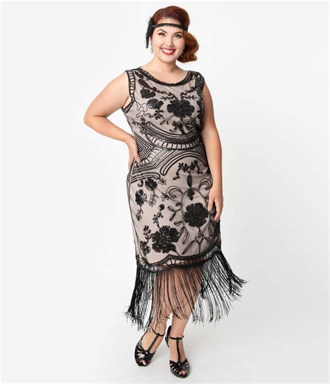 1920s Plus Size Flapper Dresses Gatsby Dresses Flapper Costumes Plus Size Flapper Dress