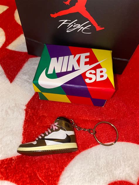 Nike Inspired Shoe Trainer Sneaker Key Chain Jordan D Swoosh Etsy