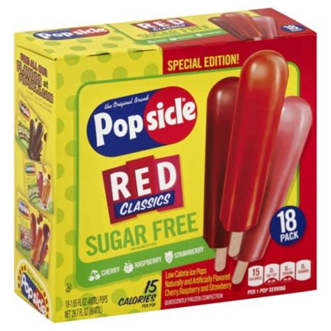 Popsicle® Red Classics Sugar Free Ice Pops 18 Ct 165 Fl Oz 18 Ct 165 Fl Oz Kroger