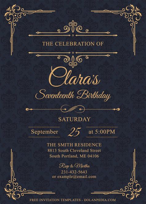 11+ Elegant Birthday Invitation Templates For Your Kid’s Upcoming ...