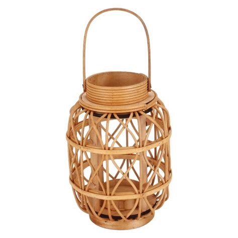 Menolana Rattan Candle Holder Handwoven Candle Holder Modern Table