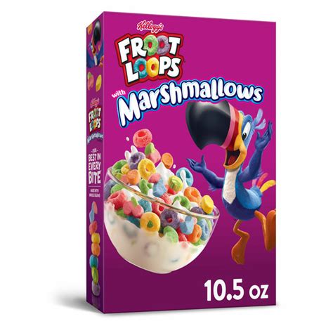 Kelloggs Froot Loops Breakfast Cereal With Marshmallows Fruit