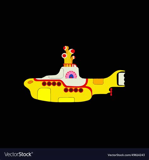 Beatles yellow submarine art Royalty Free Vector Image