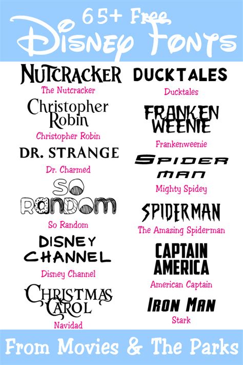 Disney Movie Fonts