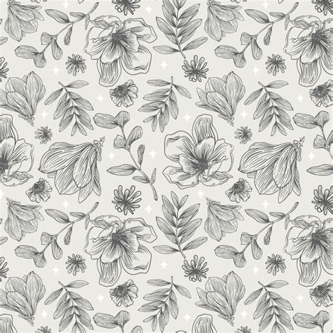 Premium Vector Vector Flower Seamless Pattern Background Elegant